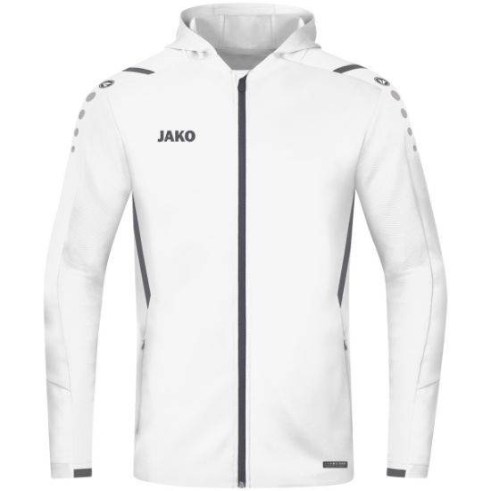 Afbeeldingen van Jas met kap Challenge wit/anthra light